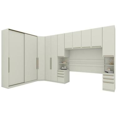 Imagem de Quarto Casal Modulado Completo 6 Pecas Seletto Areia Henn, Areia
