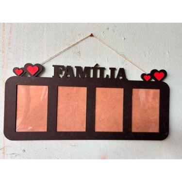 Imagem de Porta-Retrato de Parede FAMÍLIA  MDF - Preto - Parede - personalizados