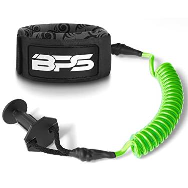 Imagem de BPS Coleira para braço adulto infantil "Premium" em cachos para bodyboard - Prenda ao alargador de coleira (verde Koru)