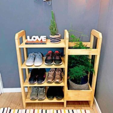 Imagem de Estante de Madeira Pinus Linea Organizer Natural - ArtFactory Design