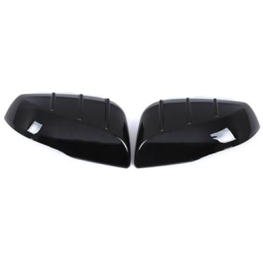 Imagem de PIUGILH Acabamento da capa do espelho traseiro do carro compatível com acessórios Toyota Grand Highlander 2024 2025, acabamento da capa do espelho retrovisor (preto piano)