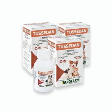 Imagem de Kit 3 Tussedan Xarope Tosse 100ml Pet Cães E Gatos Biofarm