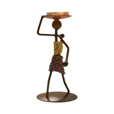 Imagem de Castiçal De Metal Vintage Suporte De Ferro Criativo Em Miniatura Ferro