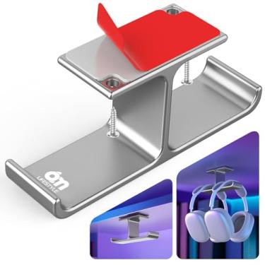 Imagem de 6amLifestyle Headset Headphone Stand Hanger Desk [Patented] Aluminum Headphone Hook Holder with Powerful Adhesive & Screws Widely Used for PC Gaming DJ Headphones, Gray - GY701
