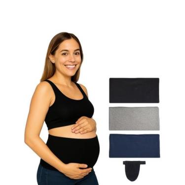 Imagem de Kit com 3 faixas e 1 extensor de calça para gestante - Calupa, G
