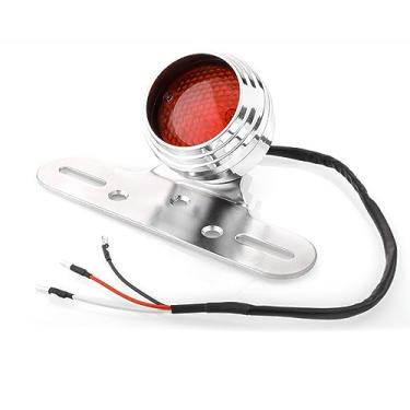 Imagem de CIADAZ Lanterna traseira de motocicleta Luz de freio com suporte de placa de licença Luz de corrida integrada universal