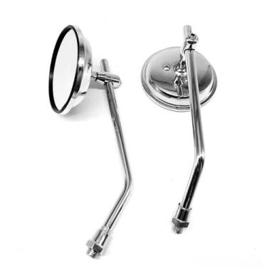 Imagem de CIADAZ Espelho retrovisor para motocicleta, universal, convexo, suporta rotação 360 °, para m10, rosca direita, motocicleta, e-bike