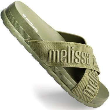 Imagem de Chinelo Melissa Cozy Slide M-lover Feminino Original 36118, Verde, 35