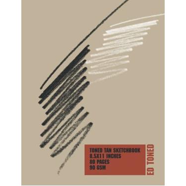 Imagem de TONED TAN SKETCHBOOK: 8.5x11 Inches, 80 Pages, 90 gsm. Drawing book/ Art book/ sketch pad.
