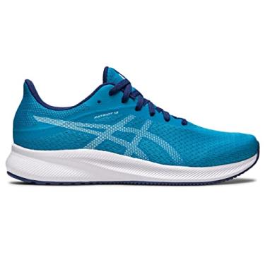 Imagem de ASICS Tênis de corrida masculino Patriot 13, Azul ilha/branco, 44
