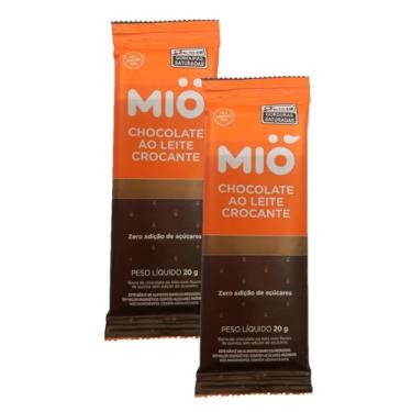 Imagem de Kit 2 Chocolate Mió Ao Leite Crocante Zero 20g