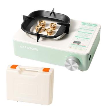 Imagem de Rrlihjgu Fogão De Campismo | Fogões para Cozinhar ao Ar Livre com Maleta de Transporte,Equipamento de Cozinha com Controlo de Calor Preciso e Ignição Automática para Montanhismo, Expedição e Viagens