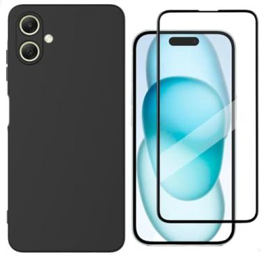 Imagem de [GL CASES] Capa A06 Capinha Samsung A06 Case Aveludada Anti Impacto Reforçada Silicone Emborrachado Com Proteção De Câmera + Pelicula Para Samsung Galaxy A06 De Vidro 3D Cobertura Total Da Tela