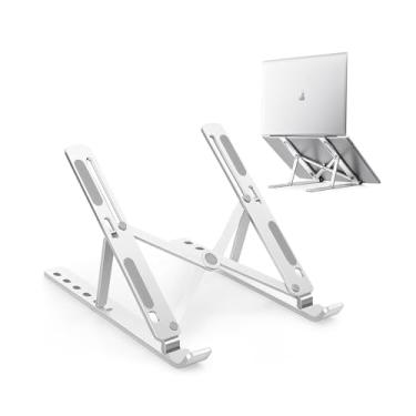 Imagem de Suporte Dobrável de Alumínio para Notebook e MacBook Leve, Ajustável e Portátil