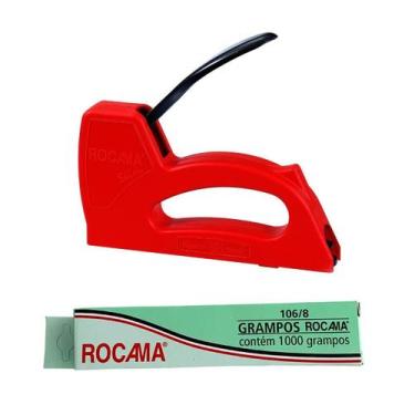 Imagem de Kit Grampeador Rocama Sim + 1000 Grampos Rocama 106/8