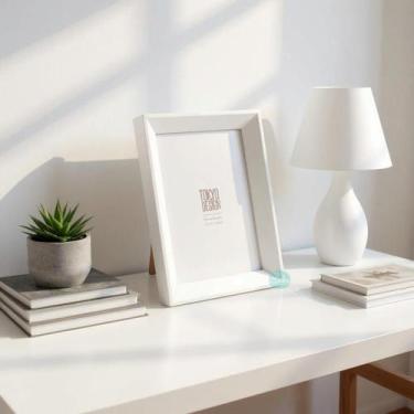 Imagem de Kit 2 Porta Retratos Basic Tokyo Design Moldura Mini 10x15cm, Branco