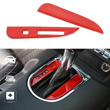 Imagem de Capa de painel de mudança de marchas de carro para Ford Mustang 2015 2016 2017 (vermelho)