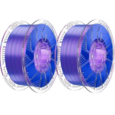 Imagem de Chitu Systems Conjure Filamento de impressora 3D PLA de seda, filamento de duas cores de 1,75 mm, filamento de impressão 3D seda azul rosa choque1 kg/2,2 lb (Y-Silk PLA-azul rosa choque - 2 kg)