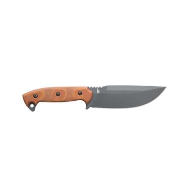 Imagem de Tops Faca de lâmina fixa Knives Armado 6.5 Full Tang - Acabamento de lâmina cinza Sniper - Bainha Kydex preta (cabo Micarta de lona tan)