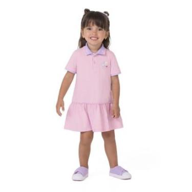 Imagem de Vestido Infantil Verão Pólo Rosa - Malwee-Feminino