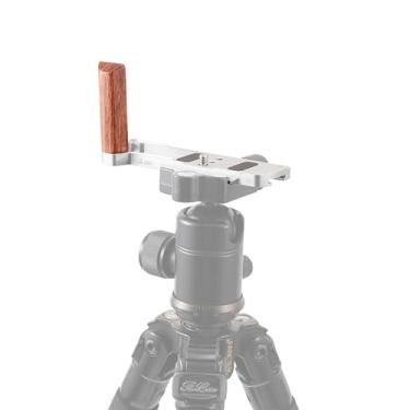 Imagem de Alça de madeira em forma de L Foto4easy para câmera Panasonic S9 com placa de base de liberação rápida para Arca Swiss, prata