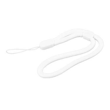 Imagem de VBESTLIFE Aparelhamento da Pulseira de Punho de Mão, Correia de Segurança de Comprovância de Poliéster Ajustável para o Console de Jogos para Smartphones de Câmera, para o Chaveiro USB (Branco)