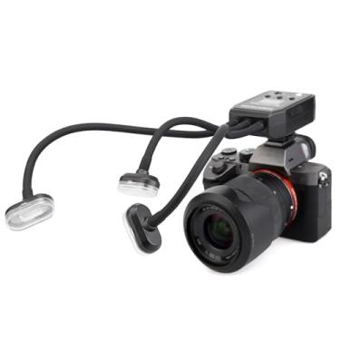 Imagem de KOERTACOO Flash Macro De Três Cabeças, 2 Luzes Xenônio (5600K) + 1 Luz Contínua Led (6500K), Com Braços Ajustáveis, Para Fotografia Insetos E Plantas, Compatível Sony, Canon, Nikon, Fuji.