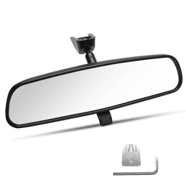 Imagem de ZLPTEAM Kit de espelho interno universal de 25,4 cm, espelho retrovisor antirreflexo atualizado 2024, visão noturna grande angular, compatível com carro, caminhão, SUV para Toyota, Honda, Ford, Nissan