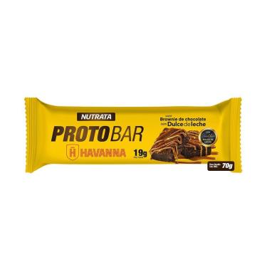 Imagem de Barra de Proteína Nutrata Protobar Havanna 19g de Proteína Sabor Brownie de Chocolate com Dulce de Leche 70g
