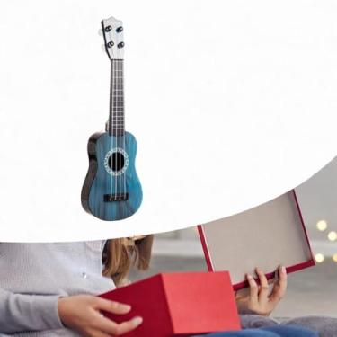Imagem de Dynwave Ukulele Brinquedo Pequeno Guitarra Desenvolvimento Profissional Quatro Cordas Guitarra Instrumento Musical para Meninos Meninas Iniciante Criança Pres, Azul