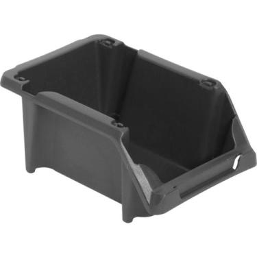 Imagem de Gaveta plástica para estante nº 3 preta modelo prático - Vonder