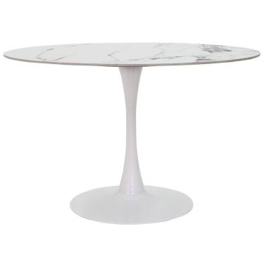 Imagem de Mesa Saarinen Tulipa Jantar Oval 120X80Cm Tampo Marmorizado