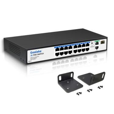 Imagem de Switch Ethernet PoE Goalake 19 portas 16 portas PoE+ 240 W