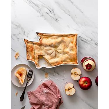 Imagem de FIFTY UNITED PLATES Assadeira em forma de Washington, travessa de servir ou bandeja decorativa encantadora de porcelana, forno, micro-ondas e lava-louças