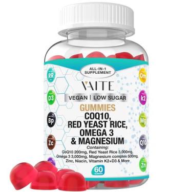 Imagem de Suplementos Gomas VAITE CoQ10 200 mg com fermento de arroz vermelho