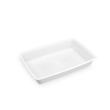 Imagem de Bandeja De Plastico Retangular Branca 7l Plasvale - 45x30x8cm (cxlxa) Branco