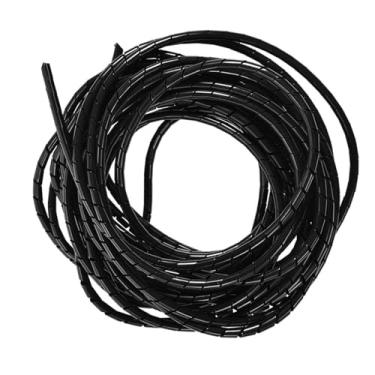 Imagem de Aramox Industrial Black Spiral Cable Wrap Organizador de Arame para TV -PC Office Home Office 6 Mm, Pacote Puro de Cabos Atrás do Seu PC e Seu de Cinema Em Casa