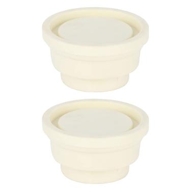 Imagem de 2 peças de para-choques de escada de piscina - tampas de borracha branca para escadas de piscina de 4 cm, protetor de forro de ajuste confortável evita rachaduras de danos na parede