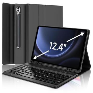 Imagem de Capa de teclado SENGBIRCH para Samsung Galaxy Tab S9 FE+ 5G e S9 Plus 