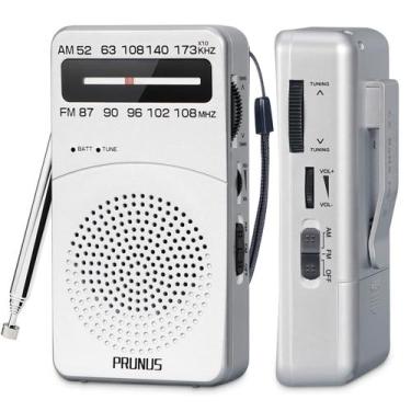Imagem de Rádio portátil PRUNUS J-166 AM/FM com luz de sintonia