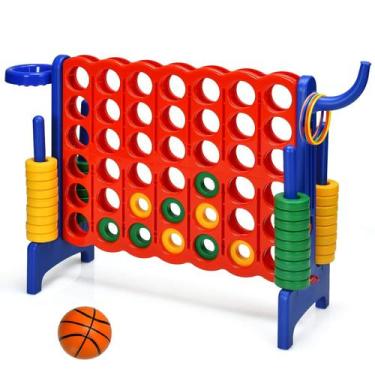 Imagem de Jogo gigante de 4 em uma linha Costzon Jumbo 4 a placar com basquete
