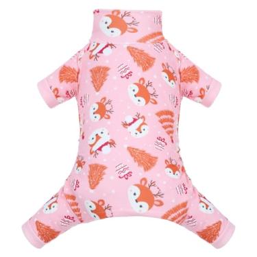Imagem de CuteBone Pijama Térmico Para Cachorro, Gola Alta, Casaco De Lã O Natal, Roupa Macia E Aconchegante Macacão Animais Estimação Clima Frio, Ideal Cães Pequenos Médios, Filhotes Gp11L