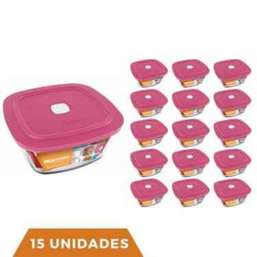 Imagem de 15 Potes de Vidro Facilita Quadrado 300ml Marinex Nadir - NADIR FIGUER