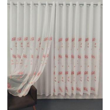 Imagem de Cortina Luxuosa  Bordada Com Forro Para Sala e Quarto Alto Padrão 3,00