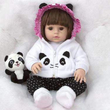 Imagem de Boneca Bebe Reborn Realista Silicone kit com acessorios Envio imediato