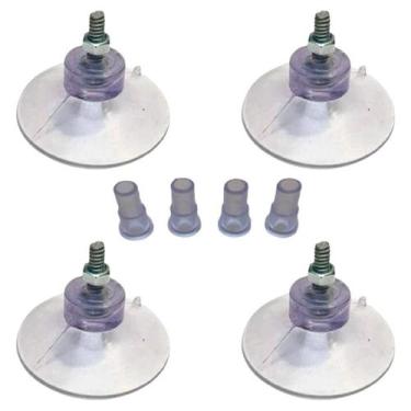 Imagem de Kit 4 Ventosas De 40Mm (4 Cm) Pvc C/Parafuso,Porca E Selante - H Plást