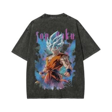 Imagem de Camiseta Vintage Masculina Dragon Ball Z Vegeta Manga Curta Ajuste Sol