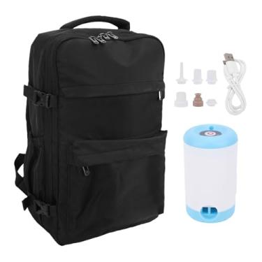 Imagem de Aqur2020 Vácuo Mochila De Viagem Mochila De Negócios Mochila Laptop Com Bomba Elétrica Portátil para Mala Compressão 16L Poliéster 16.54x13.39x6.3in Bagagem Strap