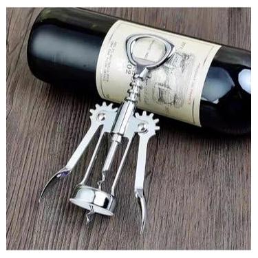 Imagem de Saca-Rolhas Sommelier Profissional em Aço Inox – Abridor de Garrafas de Vinho Prático e Durável