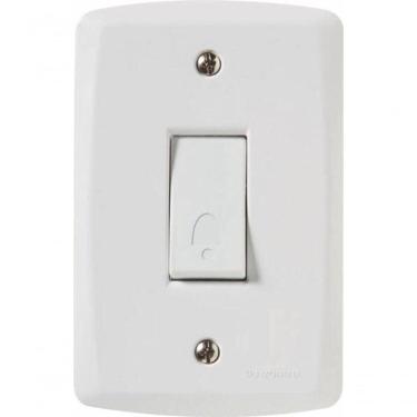 Imagem de Conjunto 4x2 Com 1 Pulsador Campainha 10 A 250 V Tramontina Lux2 Branco